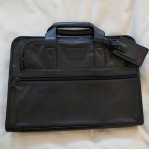 TUMI All Leather Briefcase Never Used